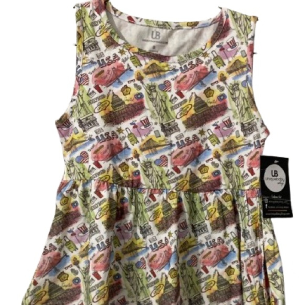 Dress kids LB USA Print Sleeveless